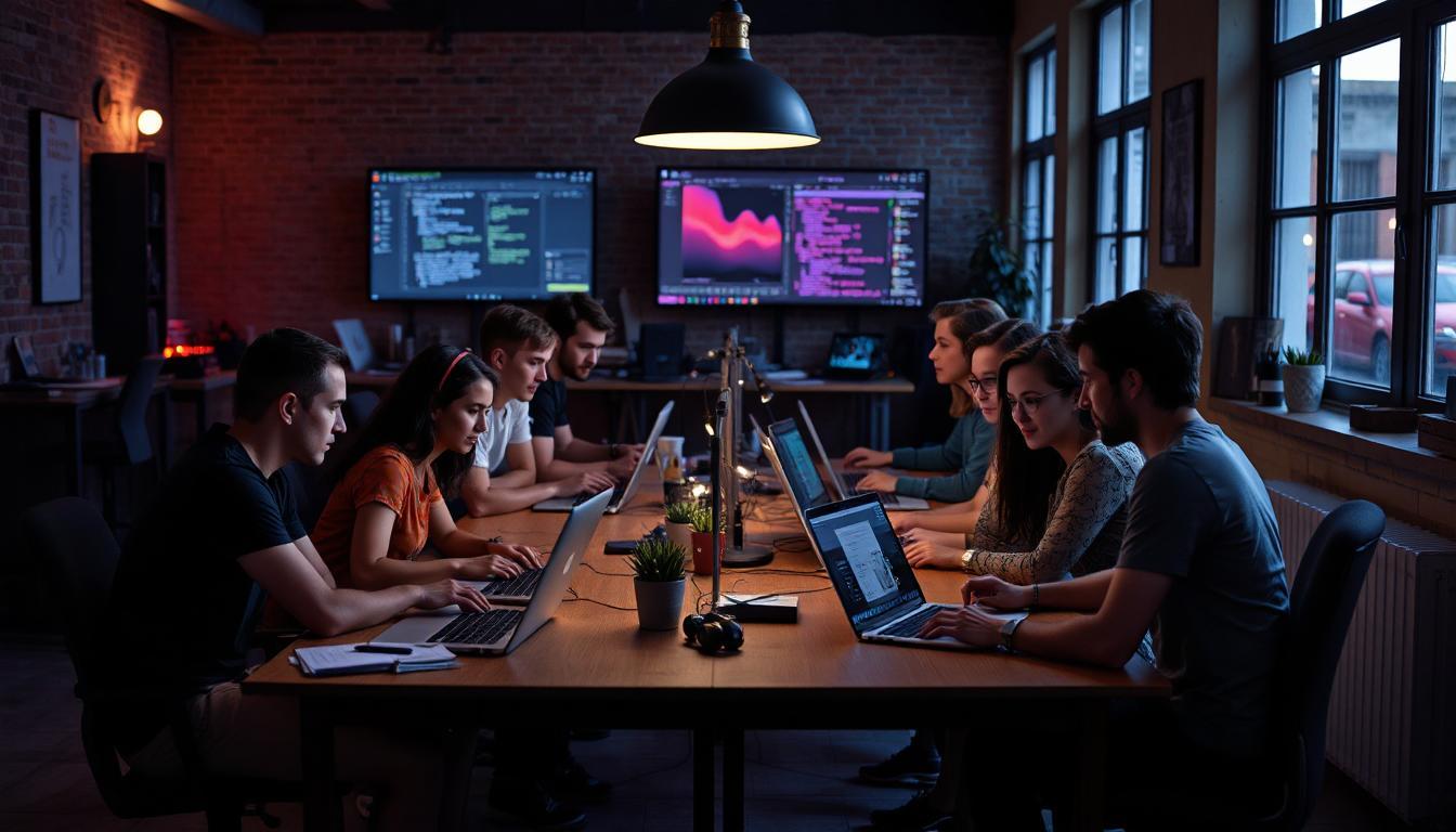 a team of developers working on a project