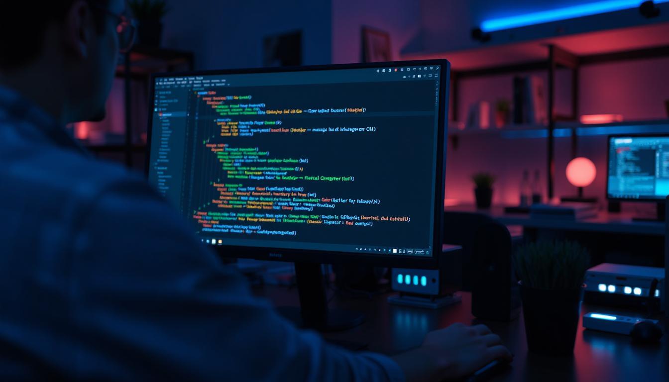 Solo developer working in a quiet studio