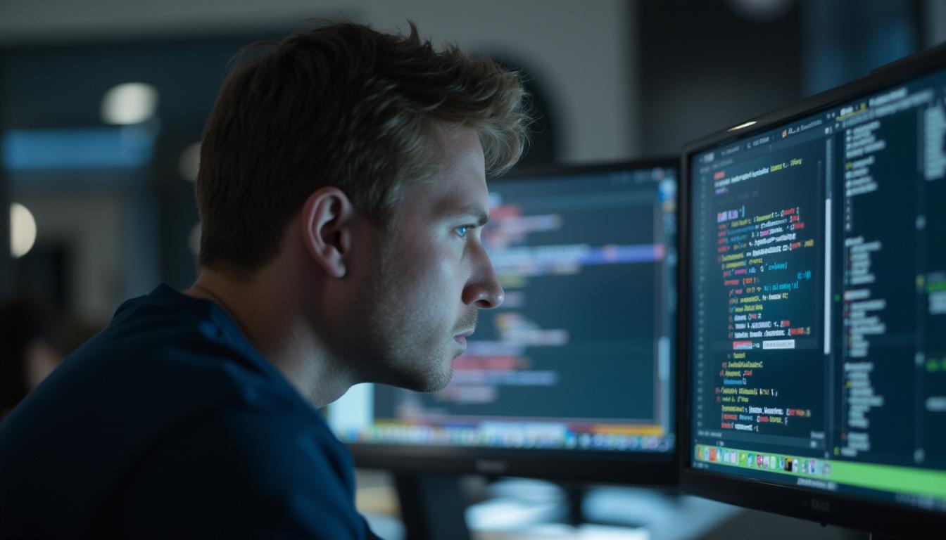 a developer fixing code
