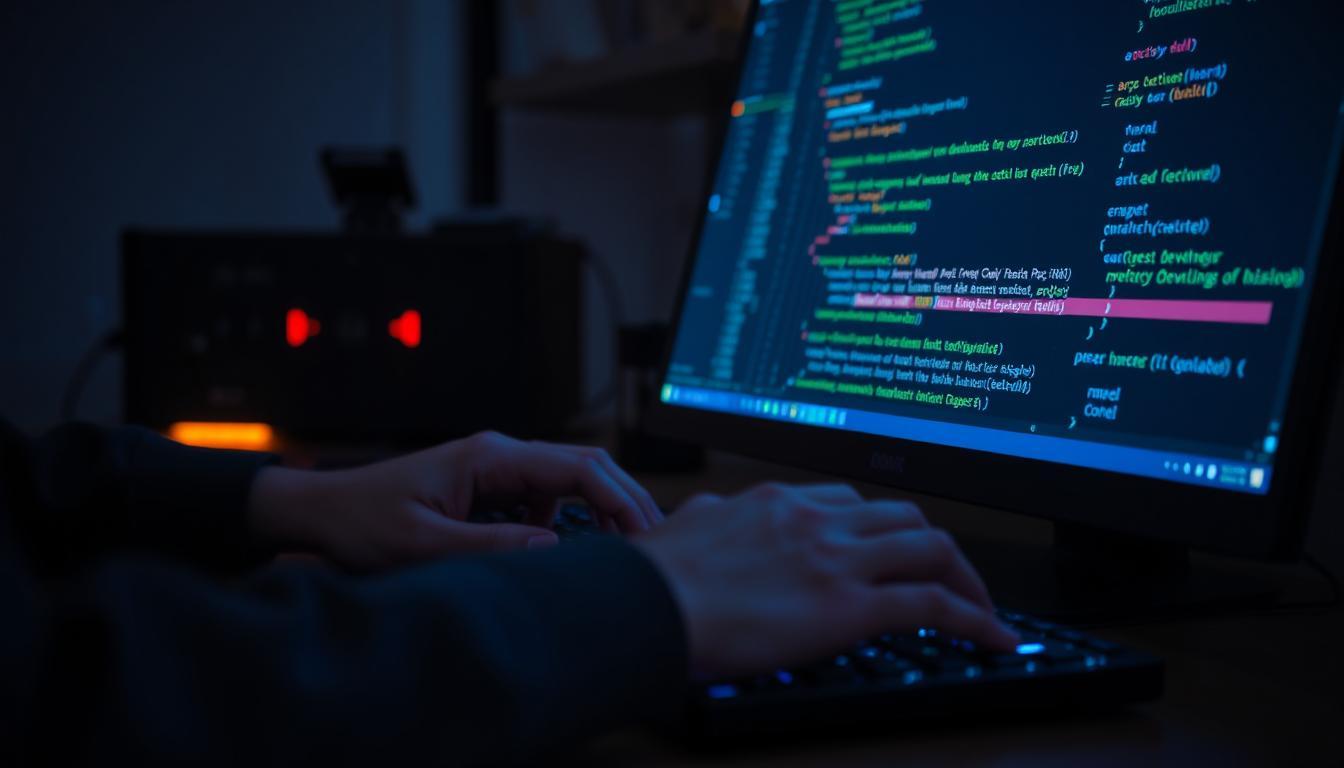 a closeup image of computer screen showing lines of code